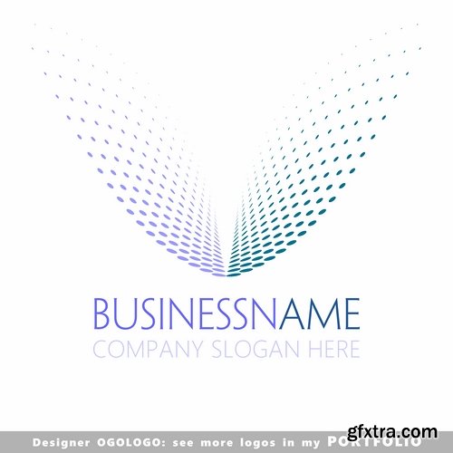 Collection picture vector logo illustration of the business campaign #11-25 EPS