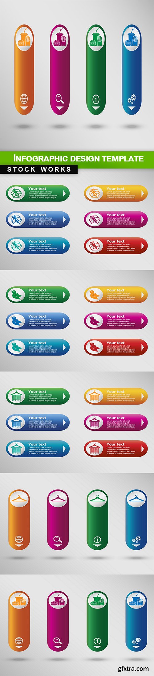 Infographic design template - 5 EPS