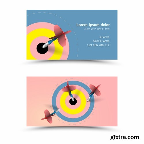 Collection of vector image flyer banner brochure business card #5-25 Eps