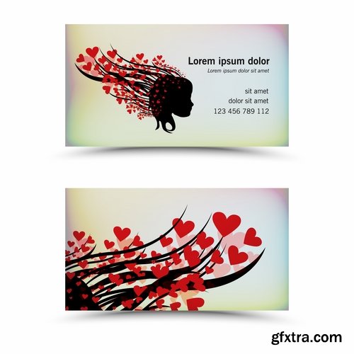 Collection of vector image flyer banner brochure business card #5-25 Eps