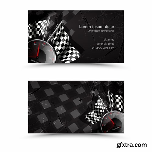 Collection of vector image flyer banner brochure business card #5-25 Eps