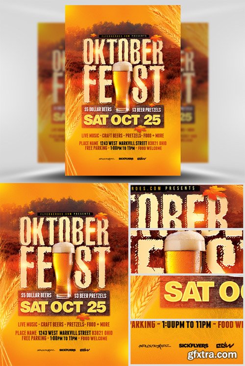 Rustic Oktoberfest Flyer Template