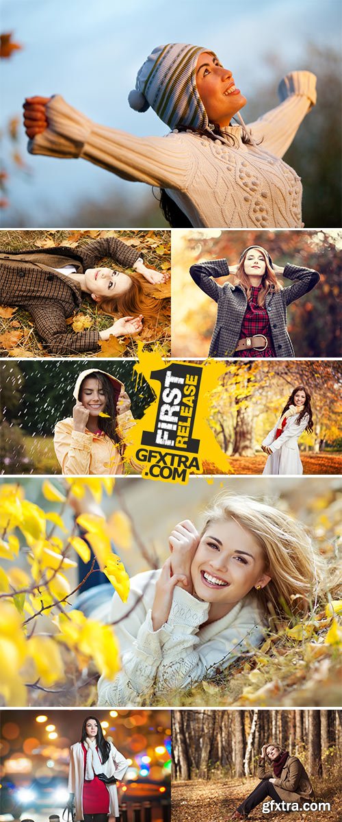 Stock Image Woman in autumn clothes