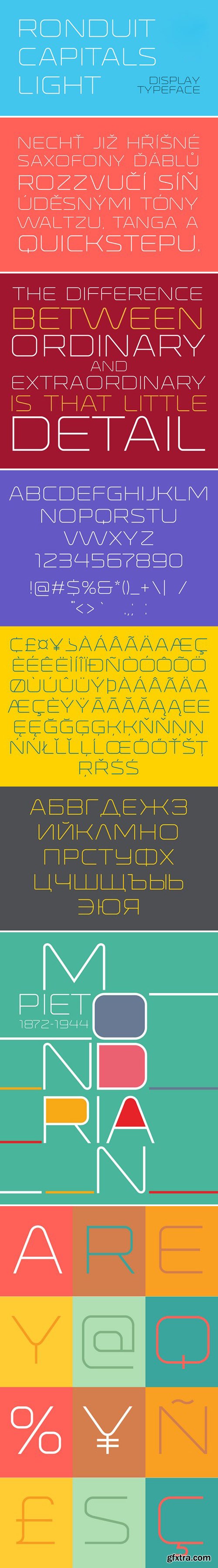 Ronduit Capitals Light Font