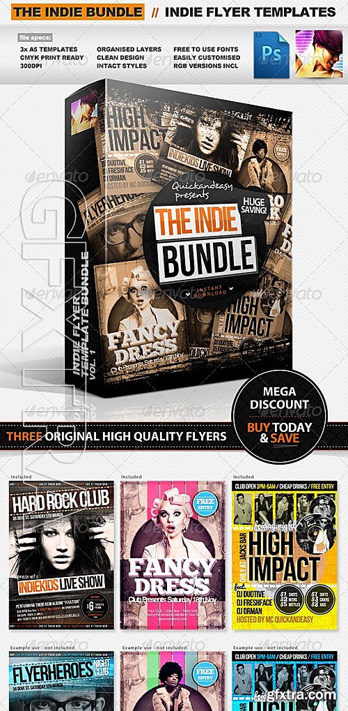 GraphicRiver - Indie Flyer Templates Bundle Vol1 2211129