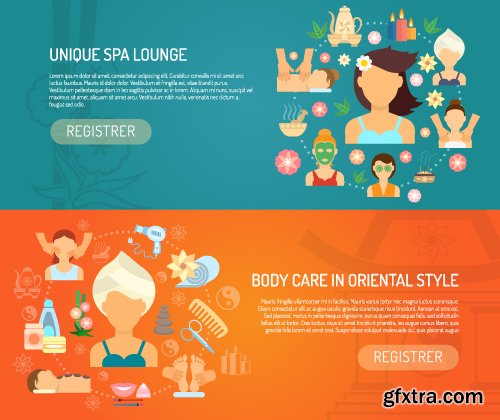 Templates banner flat design concept vector 34