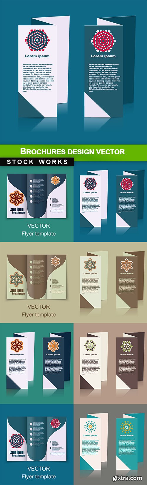 Brochures design vector - 8 EPS