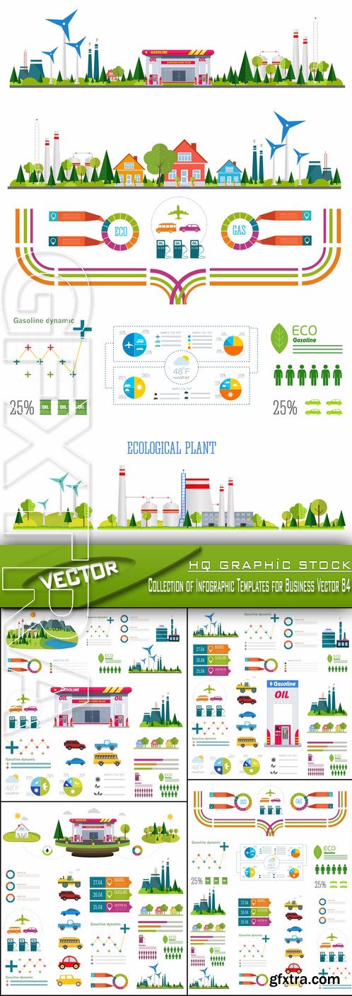 Stock Vector - Collection of Infographic Templates for Business Vector 84