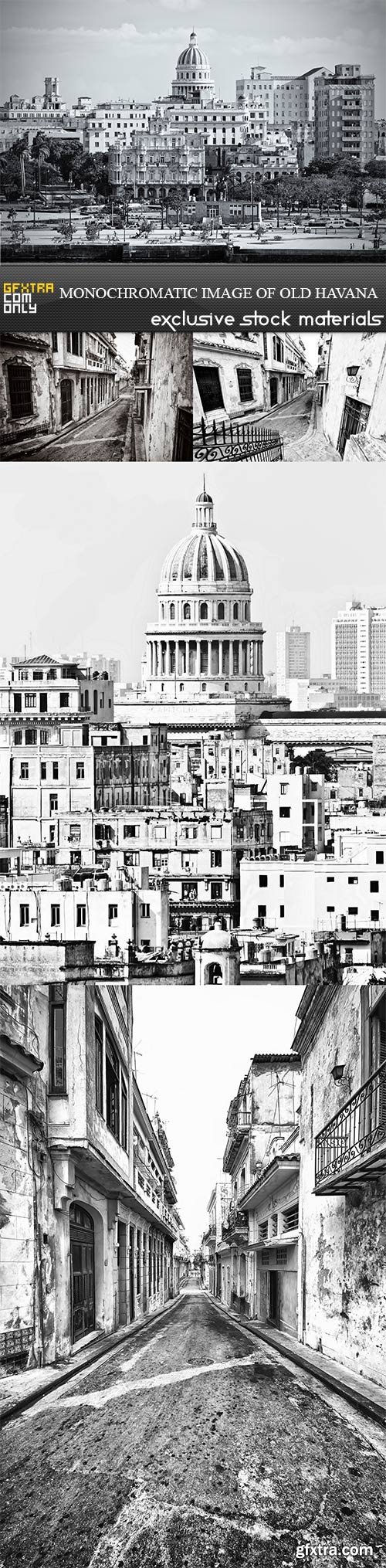 Monochromatic Image of Old Havana - 5 UHQ JPEG