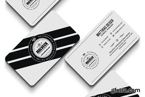 CM Modern White Business Card 357513