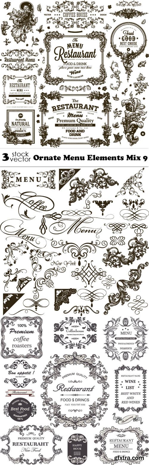 Vectors - Ornate Menu Elements Mix 9