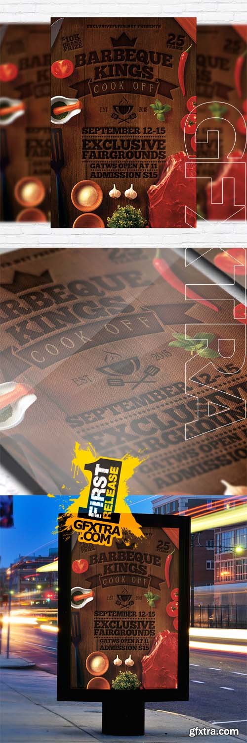 Barbeque Kings - Flyer Template + Facebook Cover