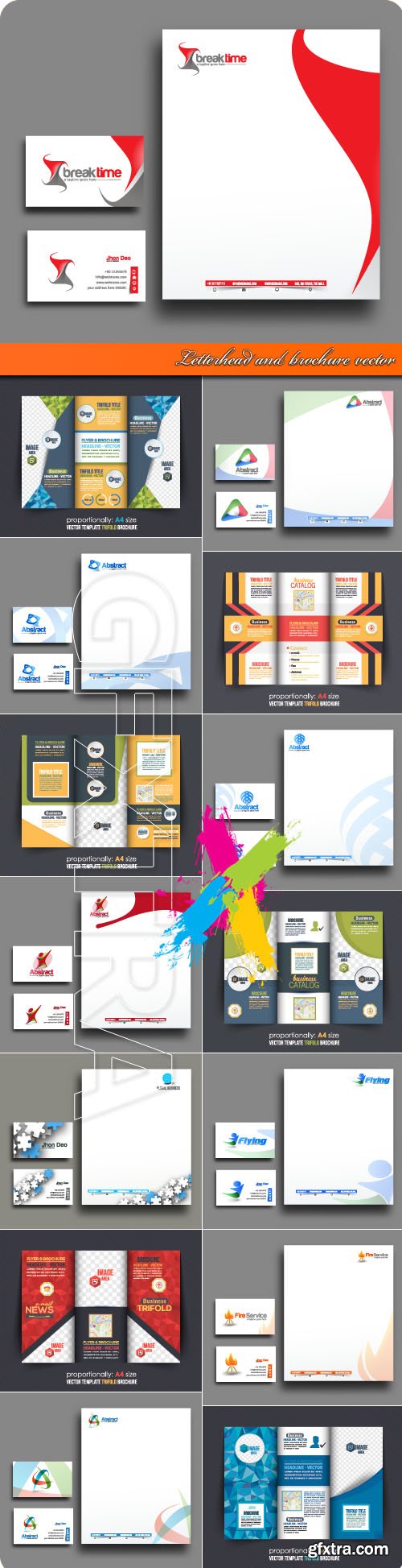 Letterhead and brochure vector