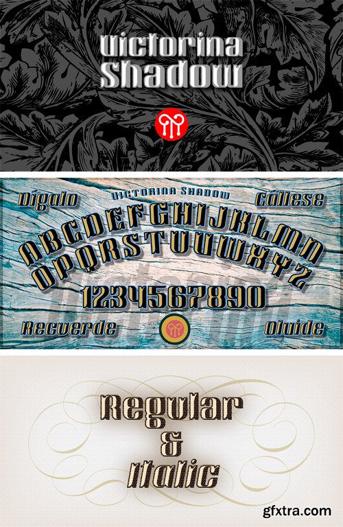 Victorina Black Shadow Font Family