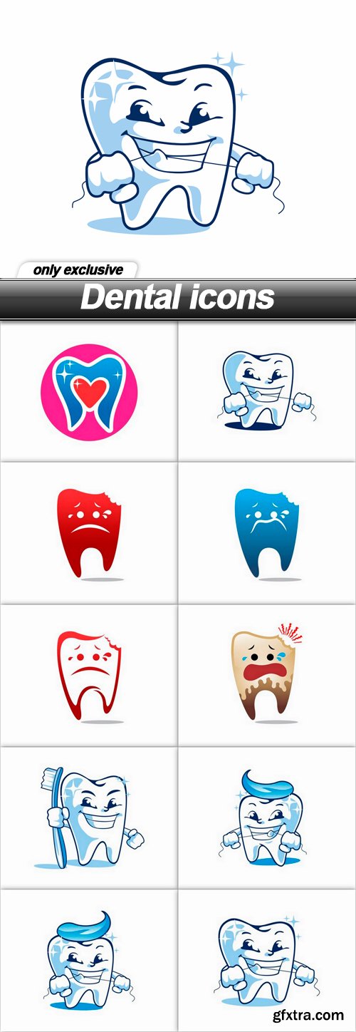 Dental icons - 10 EPS