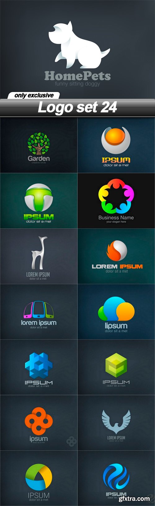 Logo set 24 - 15 EPS