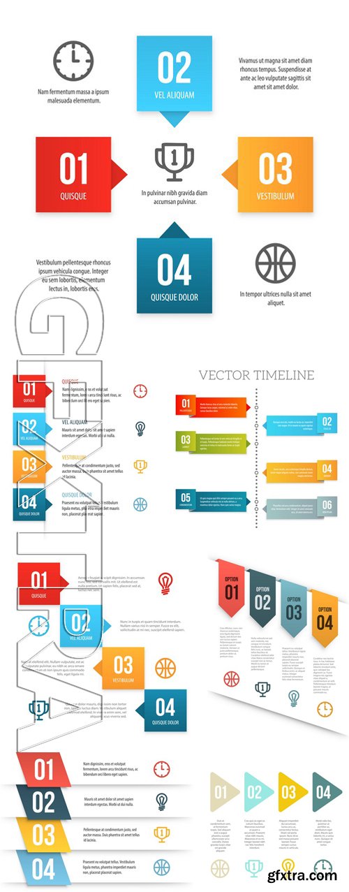 Stock Vectors - Decorated Elementary Infographics Layout With Sample Text , Business Banner