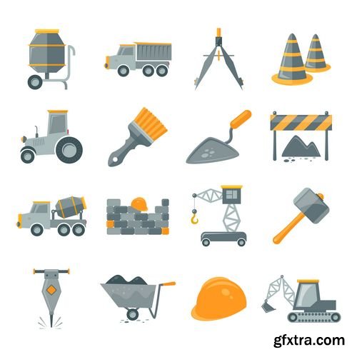 Collection icons - Engineering construction