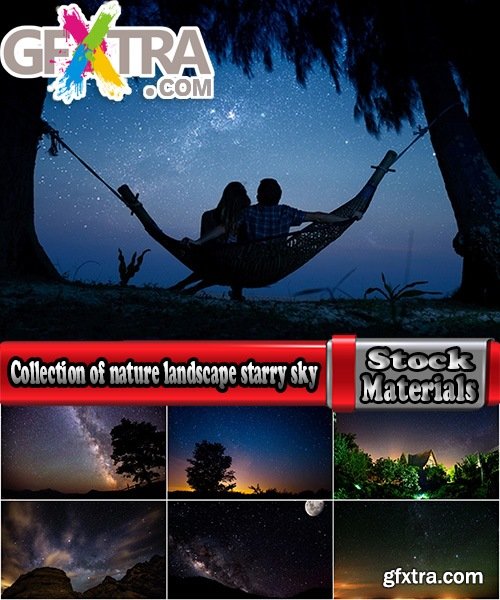 Collection of nature landscape starry sky star constellation of the Milky Way 25 HQ Jpeg