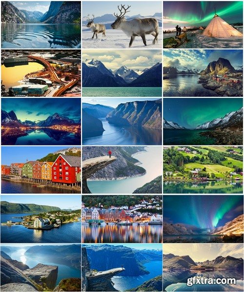 Collection of nature landscape Norway Mountain City Sea Bay 25 HQ Jpeg