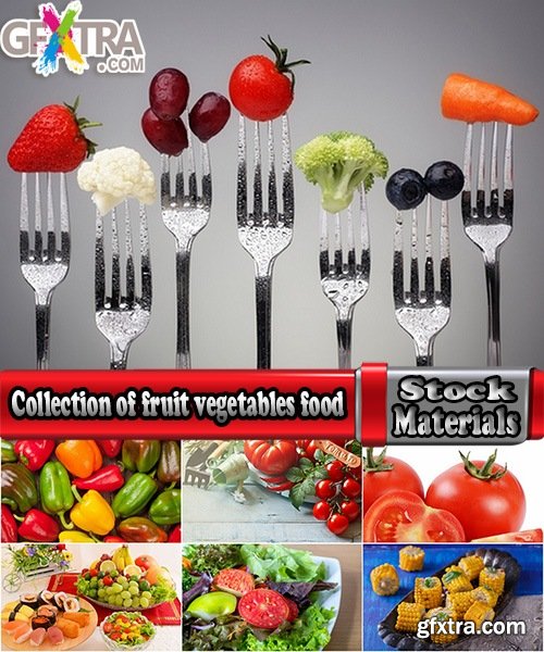 Collection of fruit vegetables food vegetarian meal 25 HQ Jpeg