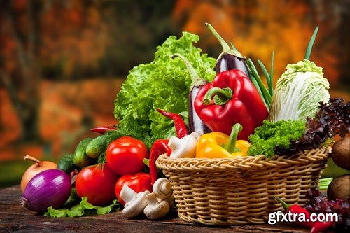 Collection of fruit vegetables food vegetarian meal 25 HQ Jpeg