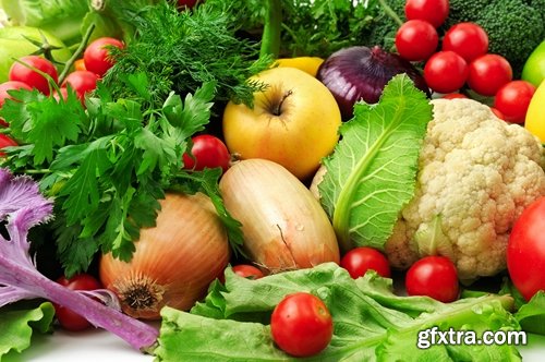 Collection of fruit vegetables food vegetarian meal 25 HQ Jpeg