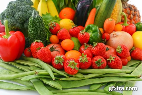 Collection of fruit vegetables food vegetarian meal 25 HQ Jpeg