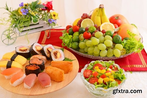 Collection of fruit vegetables food vegetarian meal 25 HQ Jpeg