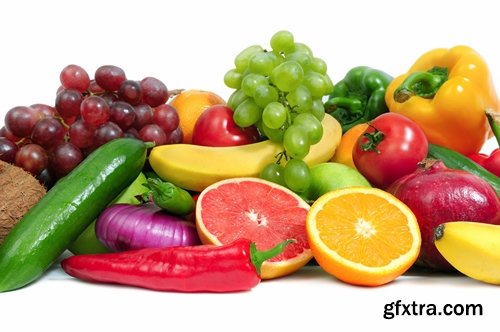 Collection of fruit vegetables food vegetarian meal 25 HQ Jpeg