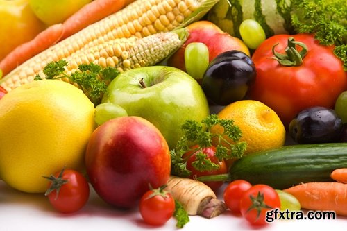 Collection of fruit vegetables food vegetarian meal 25 HQ Jpeg