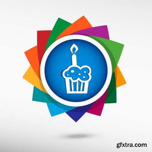 Collection picture vector logo illustration of the business campaign #12-25 EPS