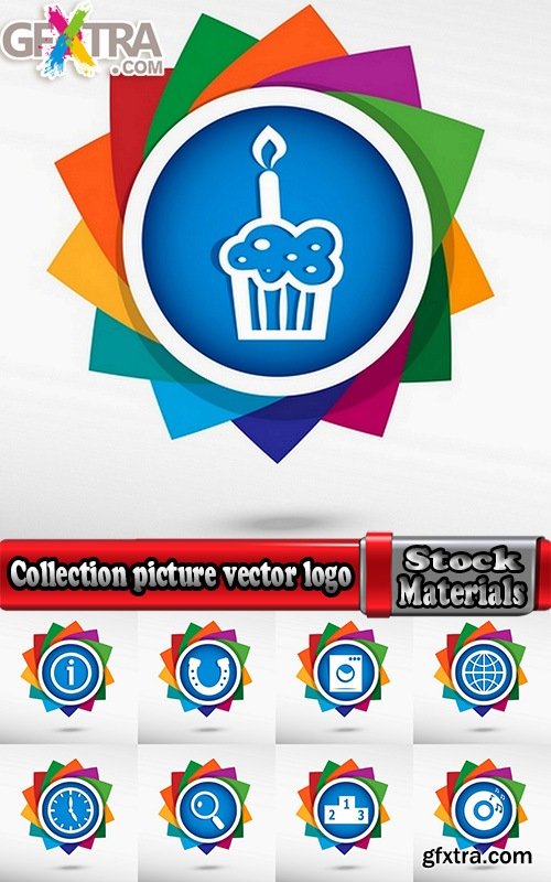 Collection picture vector logo illustration of the business campaign #12-25 EPS