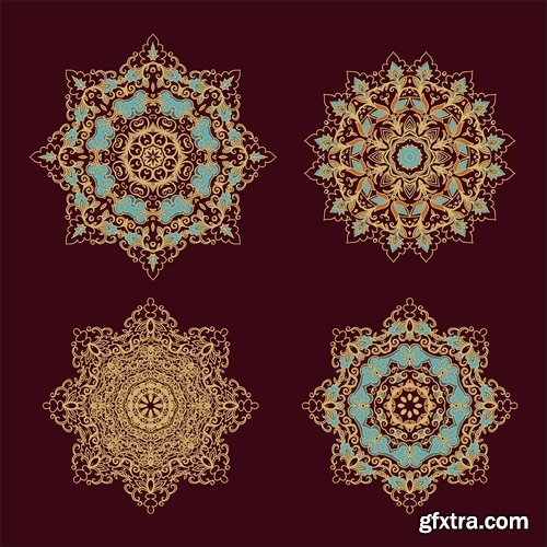 Collection of vector image calligraphic elements vintage design element a background #12-25 EPS