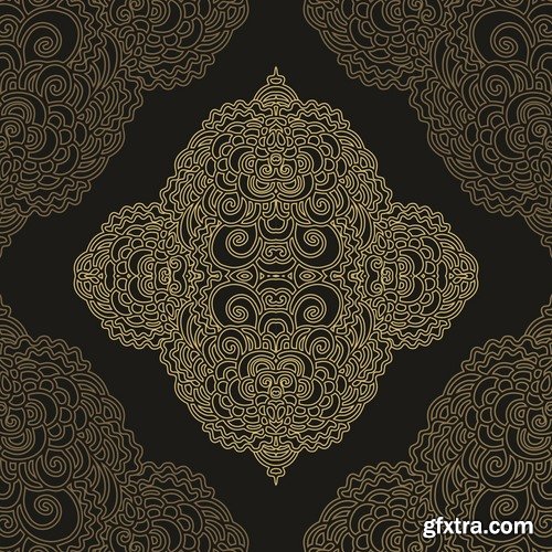 Collection of vector image calligraphic elements vintage design element a background #12-25 EPS