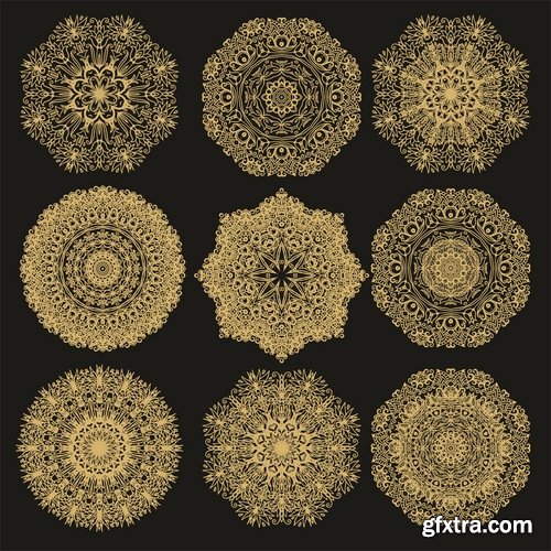 Collection of vector image calligraphic elements vintage design element a background #12-25 EPS