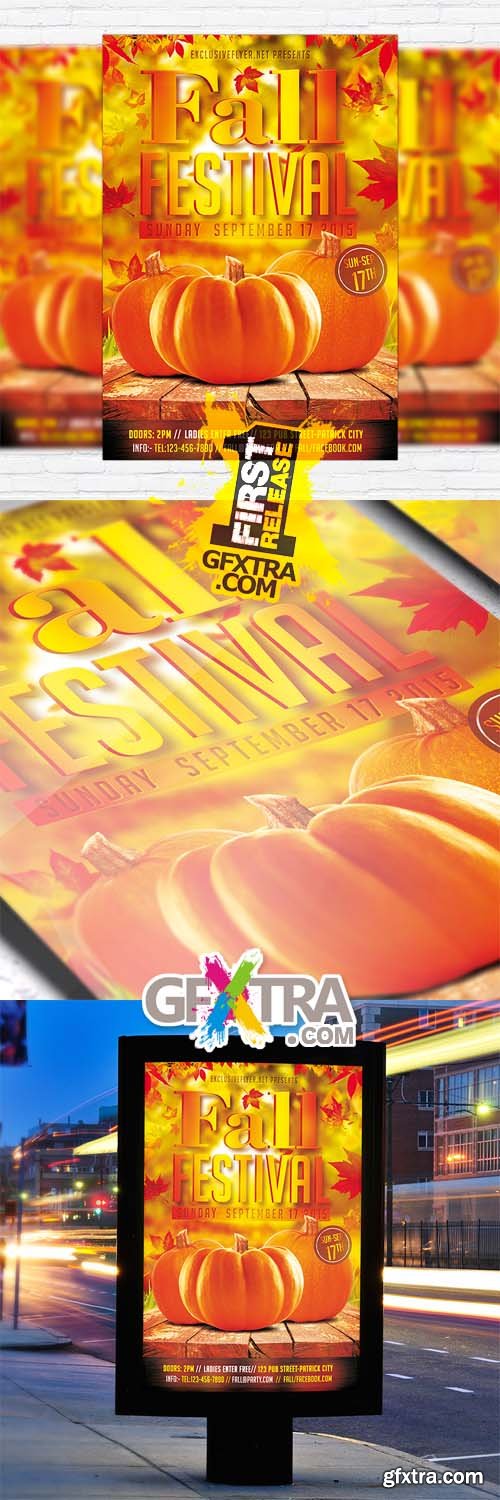 Autumn/Fall Festival - Flyer Template + Facebook Cover