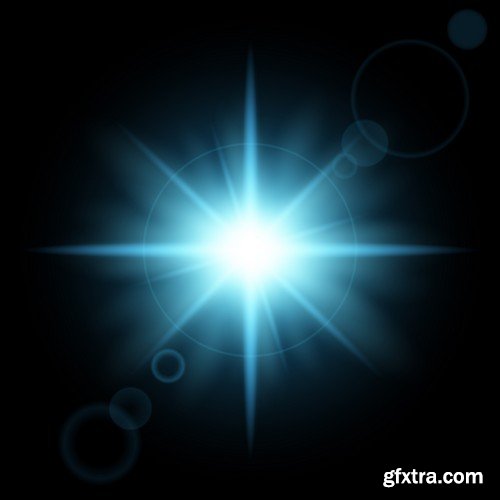 Stock Vectors - Vector set of glow light effect stars bursts with sparkles, 25xEPS