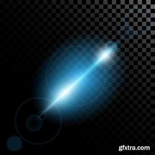 Stock Vectors - Vector set of glow light effect stars bursts with sparkles, 25xEPS