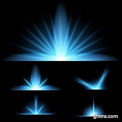 Stock Vectors - Vector set of glow light effect stars bursts with sparkles, 25xEPS