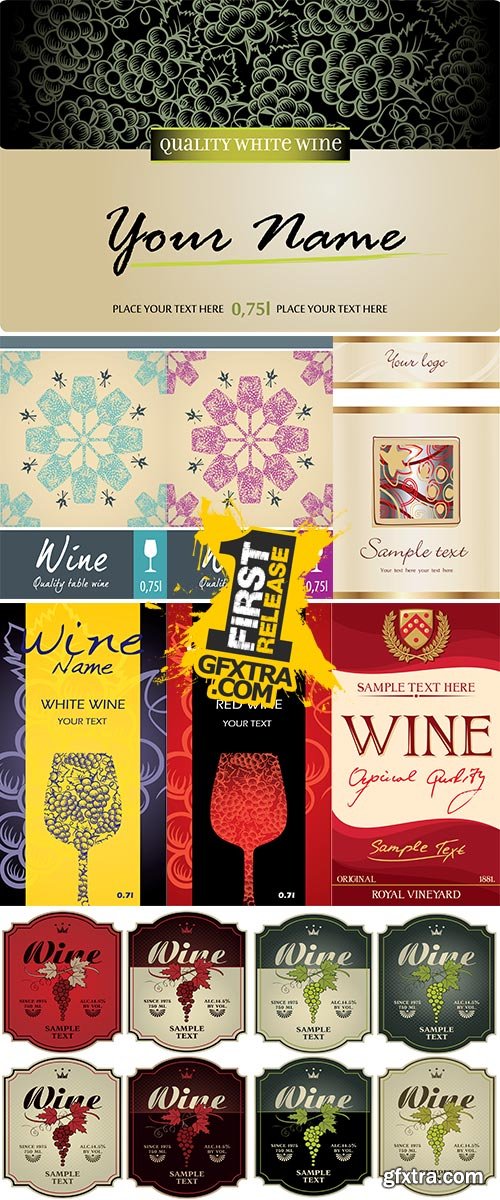 Stock Wine label vector