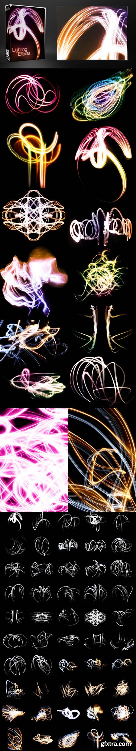 Lighting Effects Pack - 50 Photoshop Brushes and Images