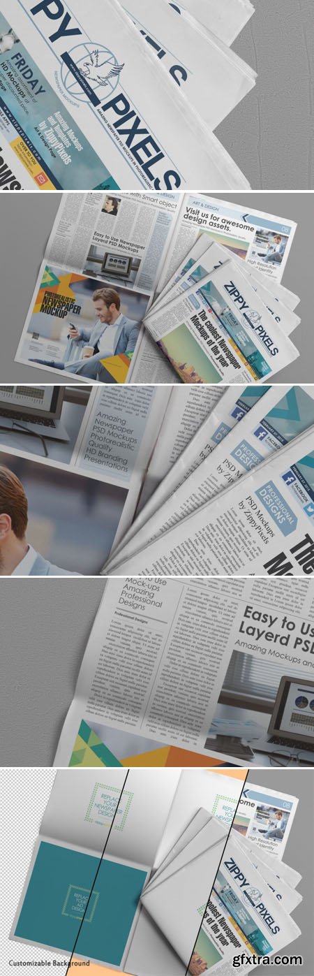 Customizable Newspaper & Advertising PSD Mockup