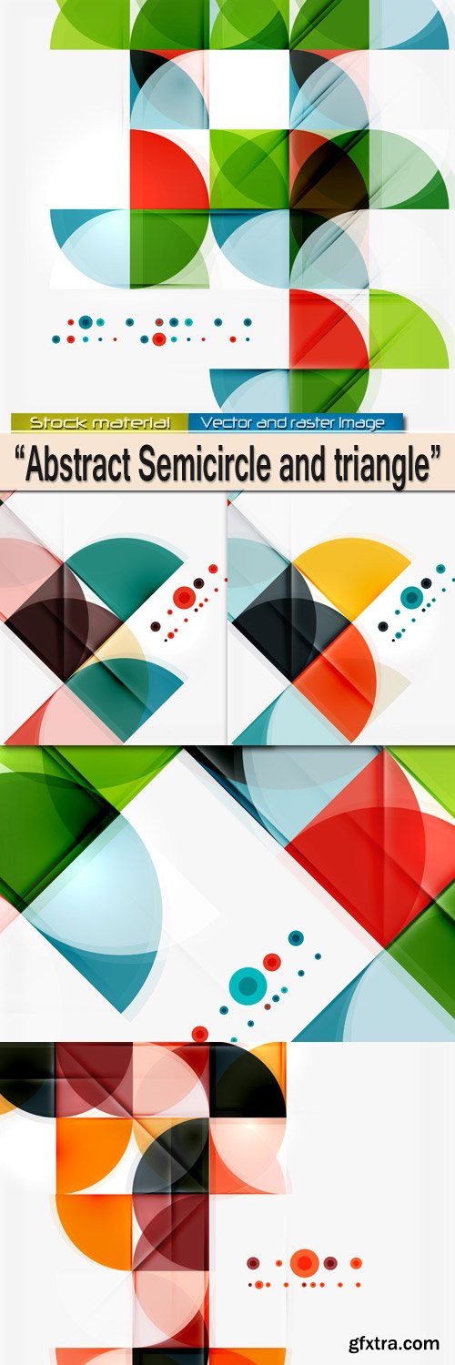 Abstract Semicircles and triangles - backgrounds in Vector