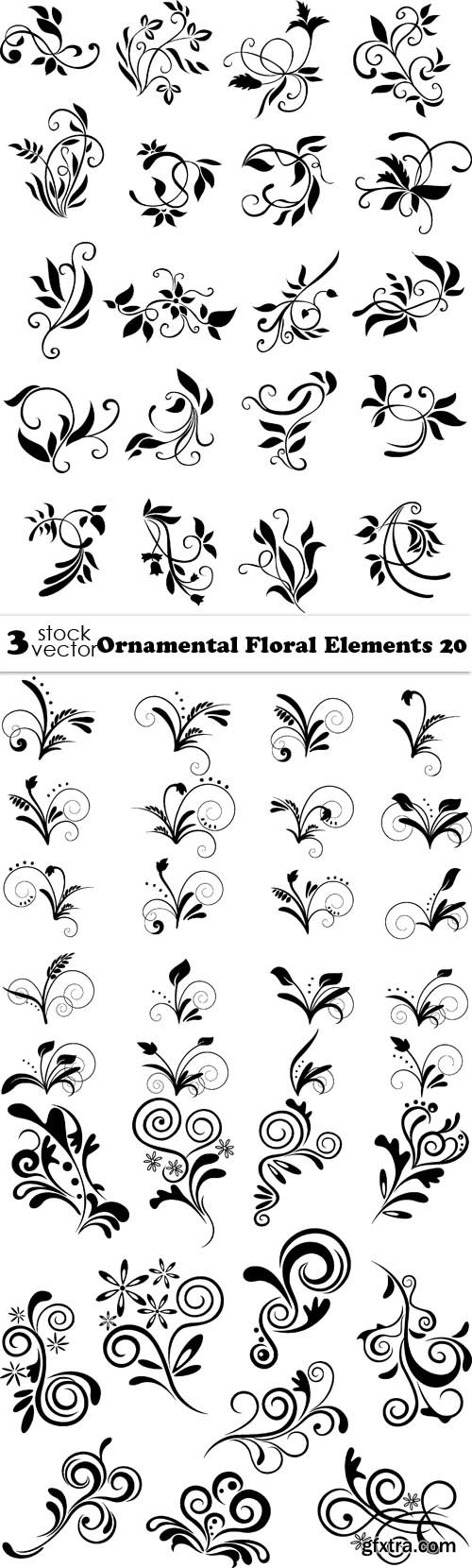 Vectors - Ornamental Floral Elements 20