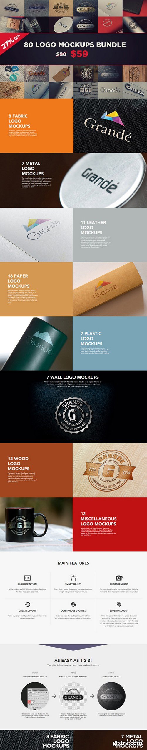 CM - 80 Logo Mockups Bundle 359181