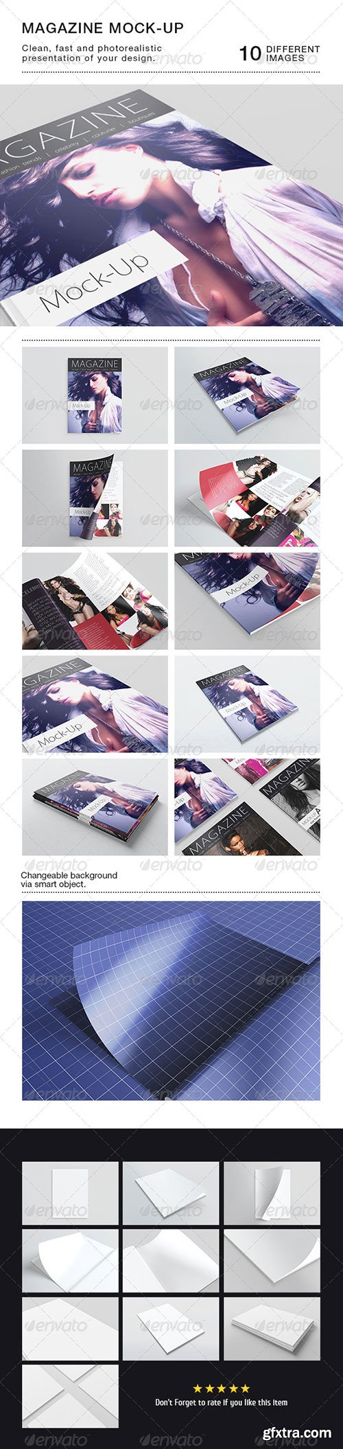 GraphicRiver - Photorealistic A5/A4 Magazine Mockup 6393358