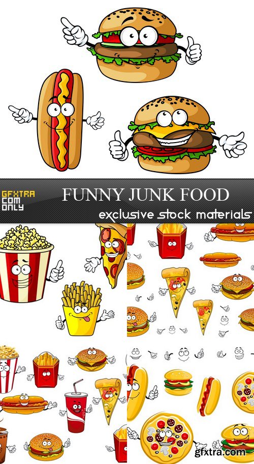 Funny Junk Food - 5xEPS