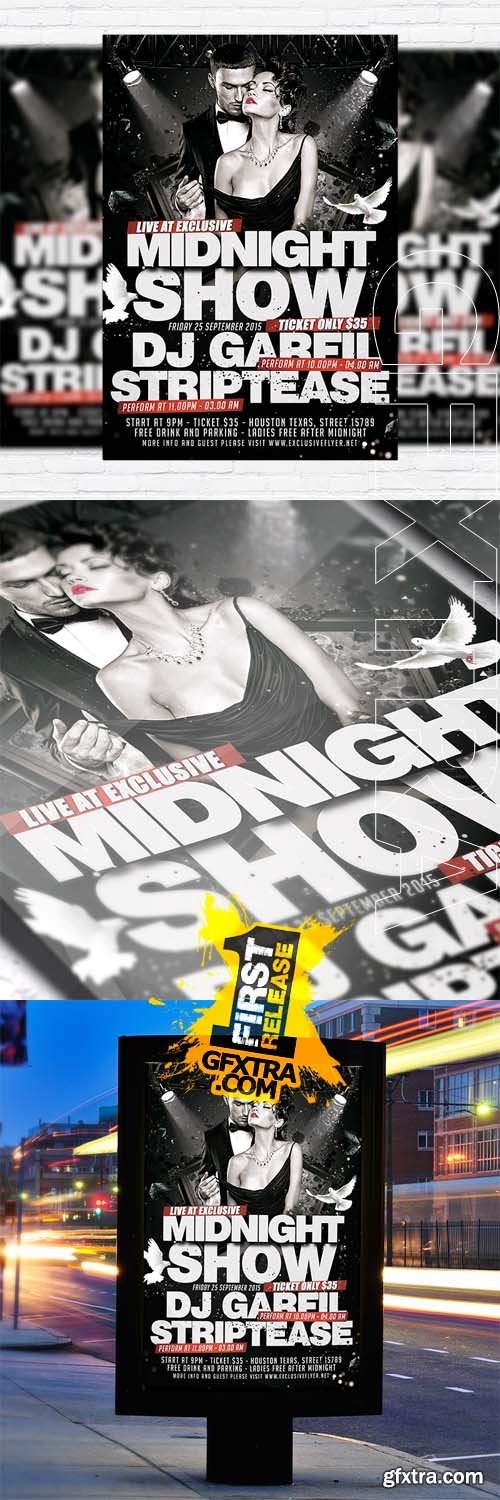 Midnight Show - Flyer Template + Facebook Cover