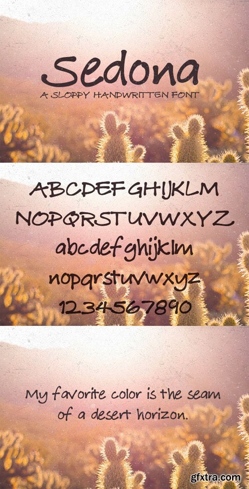 Sedona – A Sloppy Handwritten Font